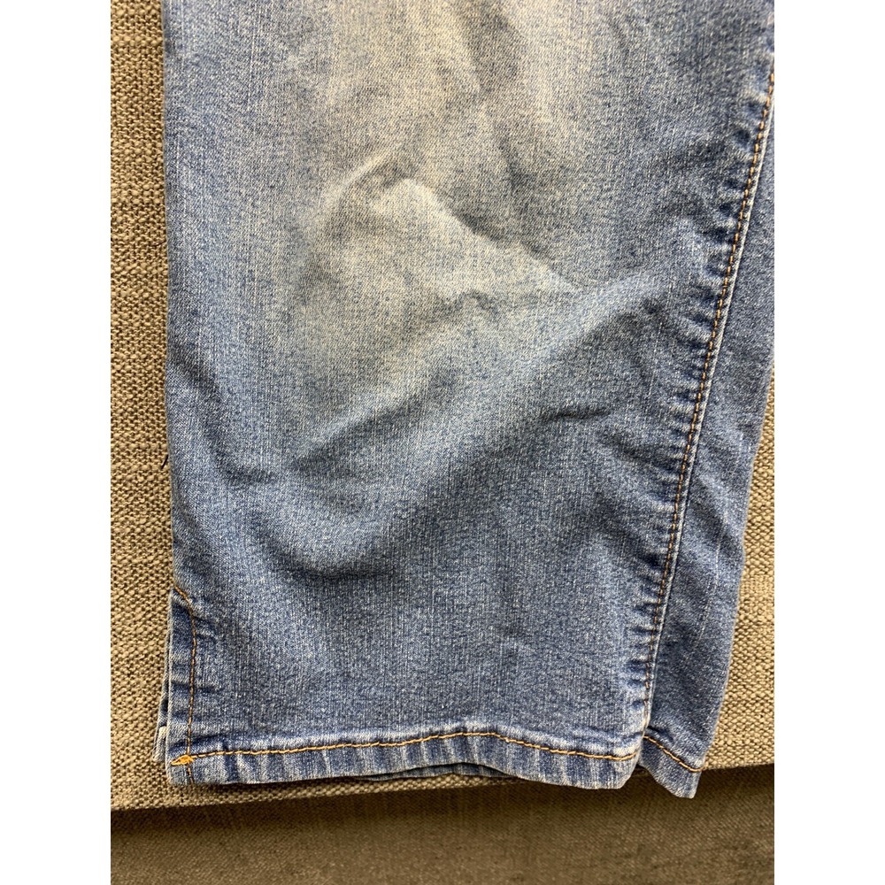 Simply Emma Capri Jeans Womens 20W Blue Denim Faded Cotton Stretch High Waisted - Picture 4 of 16
